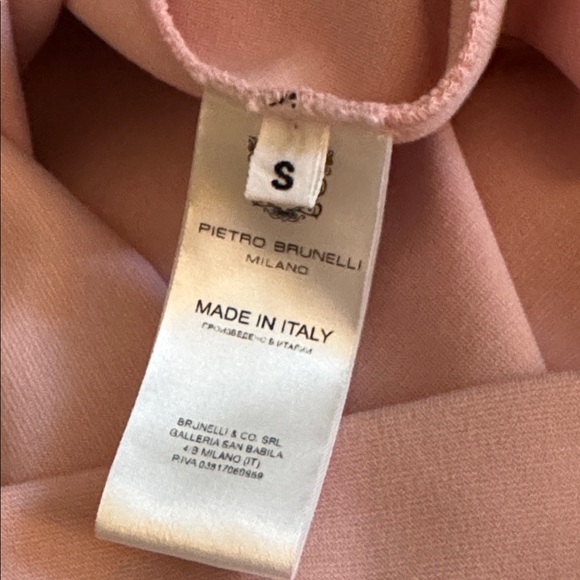 Pietro Brunelli Pink Salisburgo Rose Ruffle Maternity Dress Size S Baby Shower - Picture 13 of 13